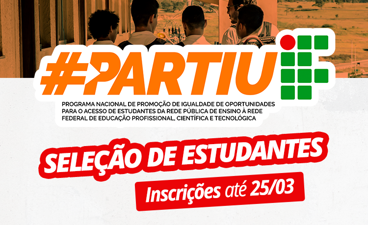 Abertas as inscrições para o curso PartiuIF, destinado a estudantes do 9º ano