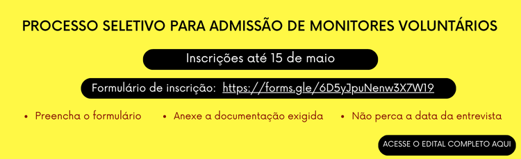 Banner  Monitoria Voluntária