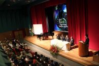 Aula inaugural da Engenharia Ambiental realizada hoje (19/03) no Teatro do IFG.