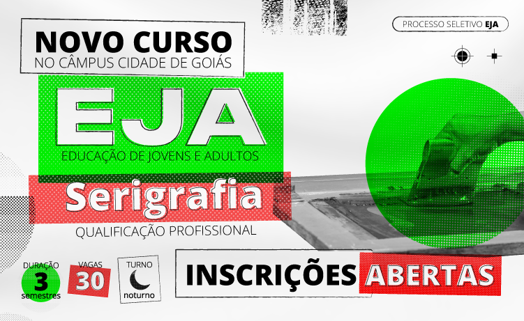 O curso será ministrado no Câmpus Cidade de Goiás no período noturno. São ofertadas para esta seleção 30 vagas