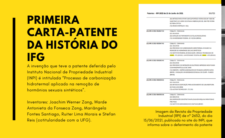 IFG recebe sua primeira carta-patente por invenção para tratamento avançado de águas